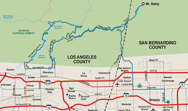 Tour of California stage 7 map